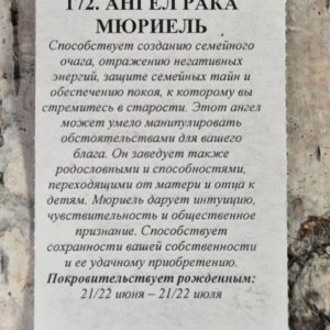 Амулет из шунгита "Ангел Рака Мюриель" — изображение 4