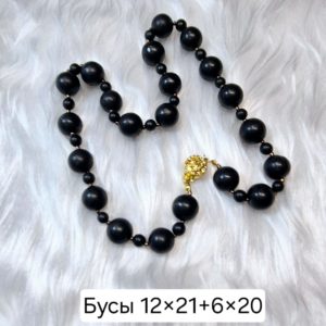 Бусы из шунгита 12 на 21 и 6 на 20